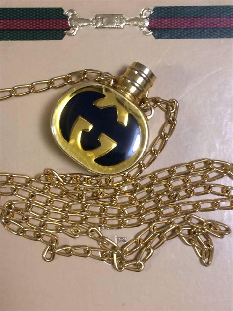 vintage gucci perfume bottle necklace